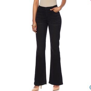 DG2 by Diane Gilman Virtual Stretch Black Denim Bootcut Jean